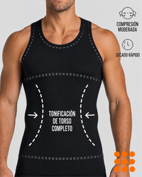 Camiseta Reductora Pro para Hombre — Aplana y Define al Instante